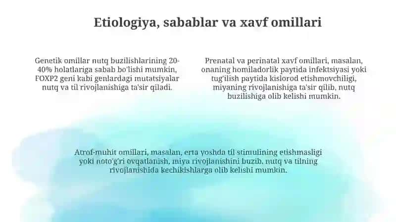 Nutq buzilishlarining ta'riflari va tasnifi 4