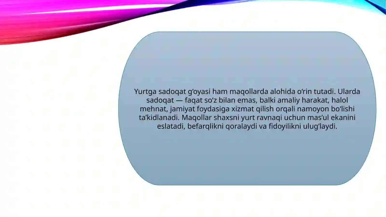 Maqollarda vatanparvarlikning ulug'lanishi 4