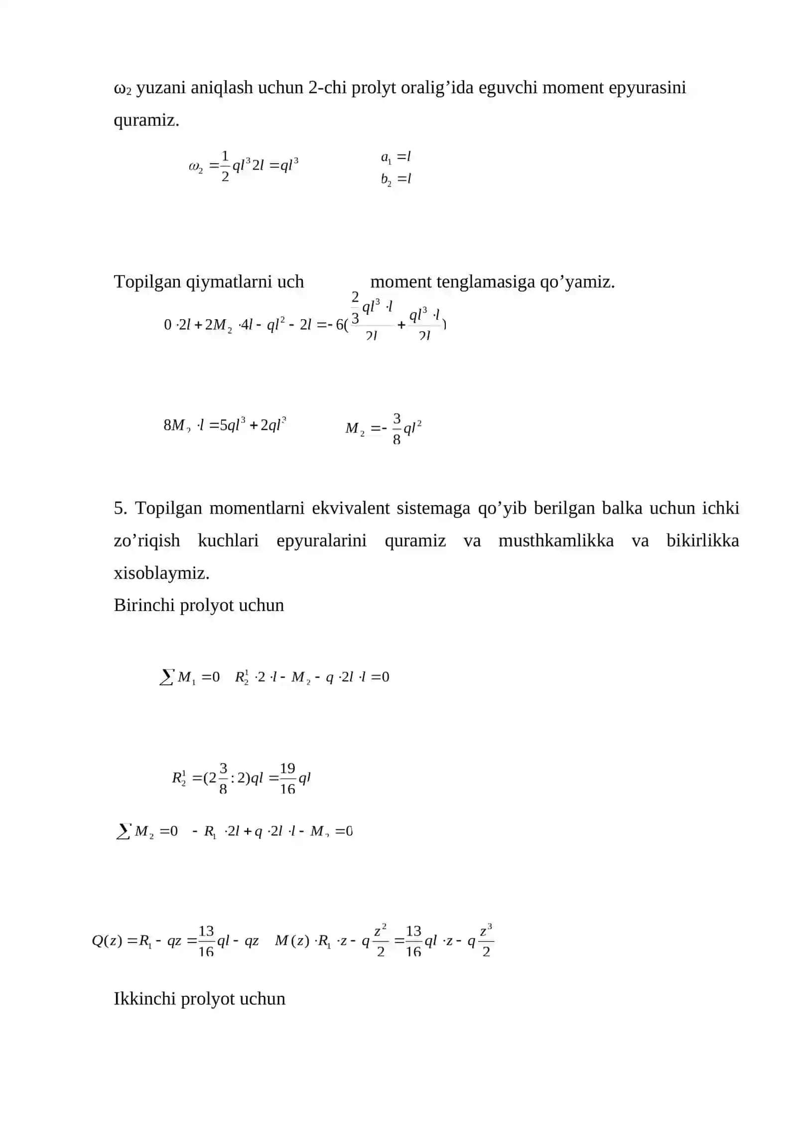 Uch mоmеnt tеоrеmаsi 4