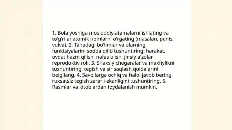 Bolalarning jinsiy tarbiyasi 4
