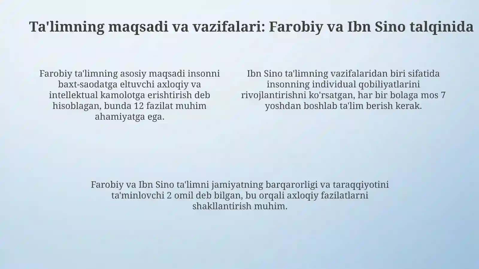 Al-Farobiy va Ibn Sinoning pedagogik qarashlari 4