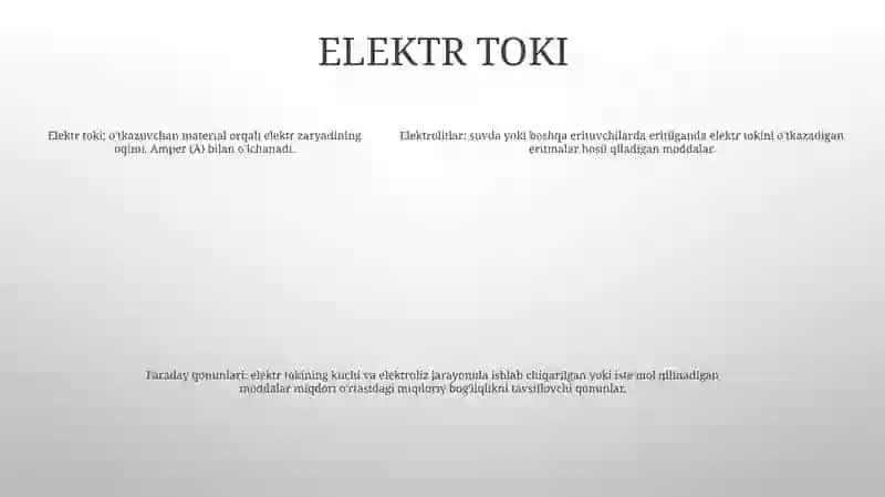 Elektrolitlar Elektr Toki.Faradey Qonunlari 4