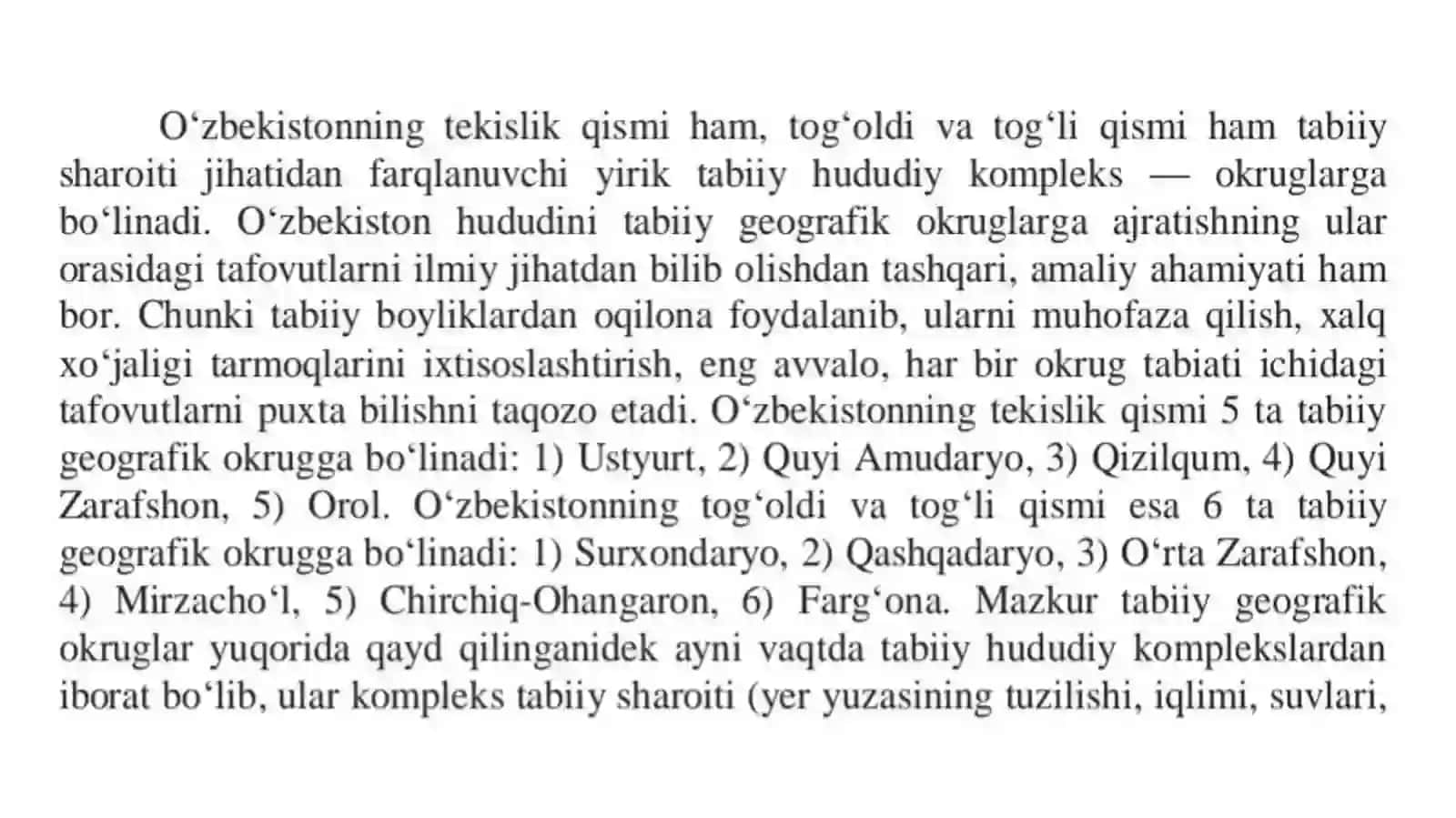 O‘zbekistonning tabiiy geografik rayonlashtirilishi 4