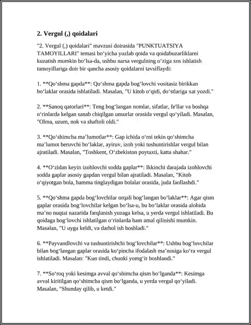 PUNKTUATSIYA TAMOYILLARI 4