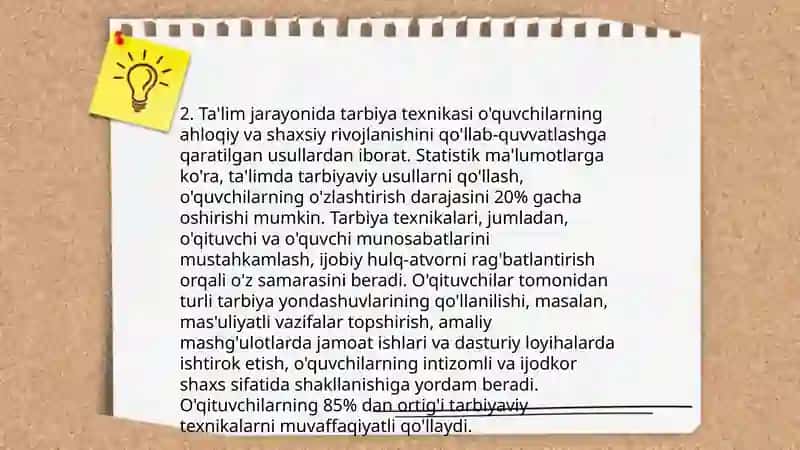 O'qituvchilik san'ati va pedagogik mahorat 4
