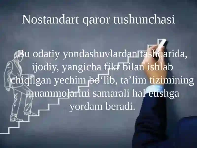 Ta’lim sifati, ochiqlik va samaradorligini oshirishdan standart qarorlar 4
