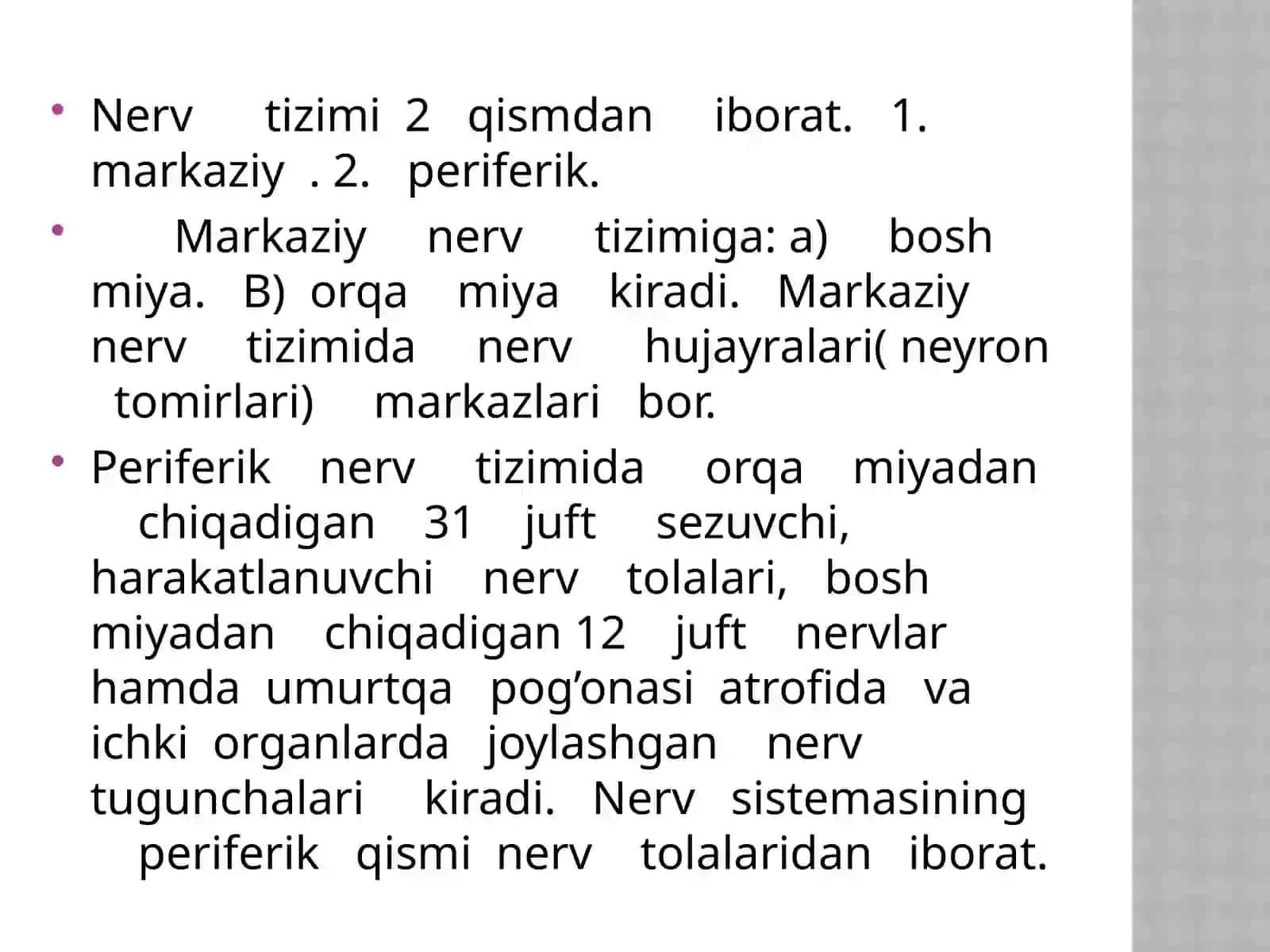 Nerv sistemasining tuzilishi va faoliyati 4