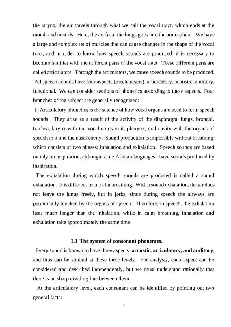 The system of English phonemes 4