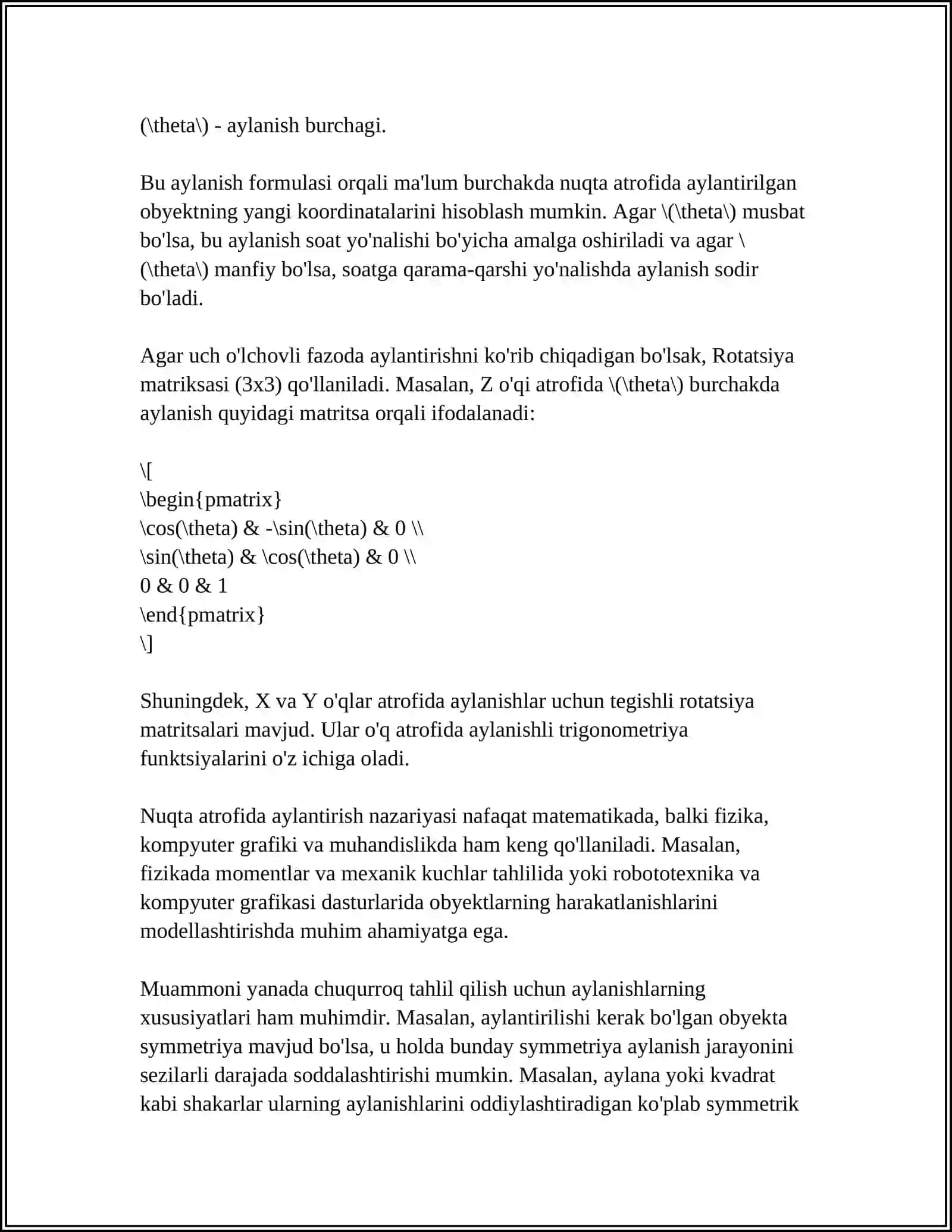 NUQTA ATROFIDA AYLANTIRISH BURISH 4