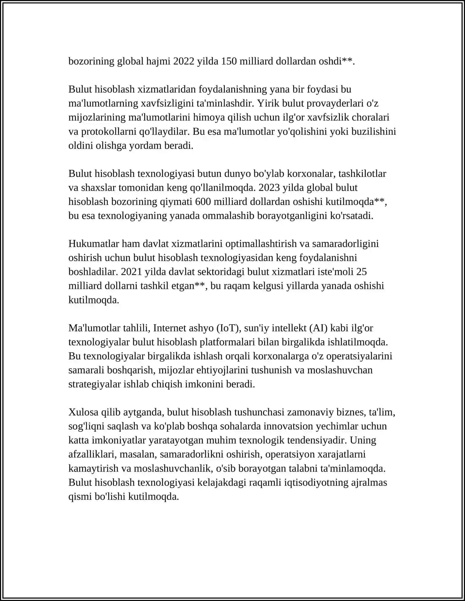 BULUT TEXNALOGIYASI TUSHUNCHASI 4