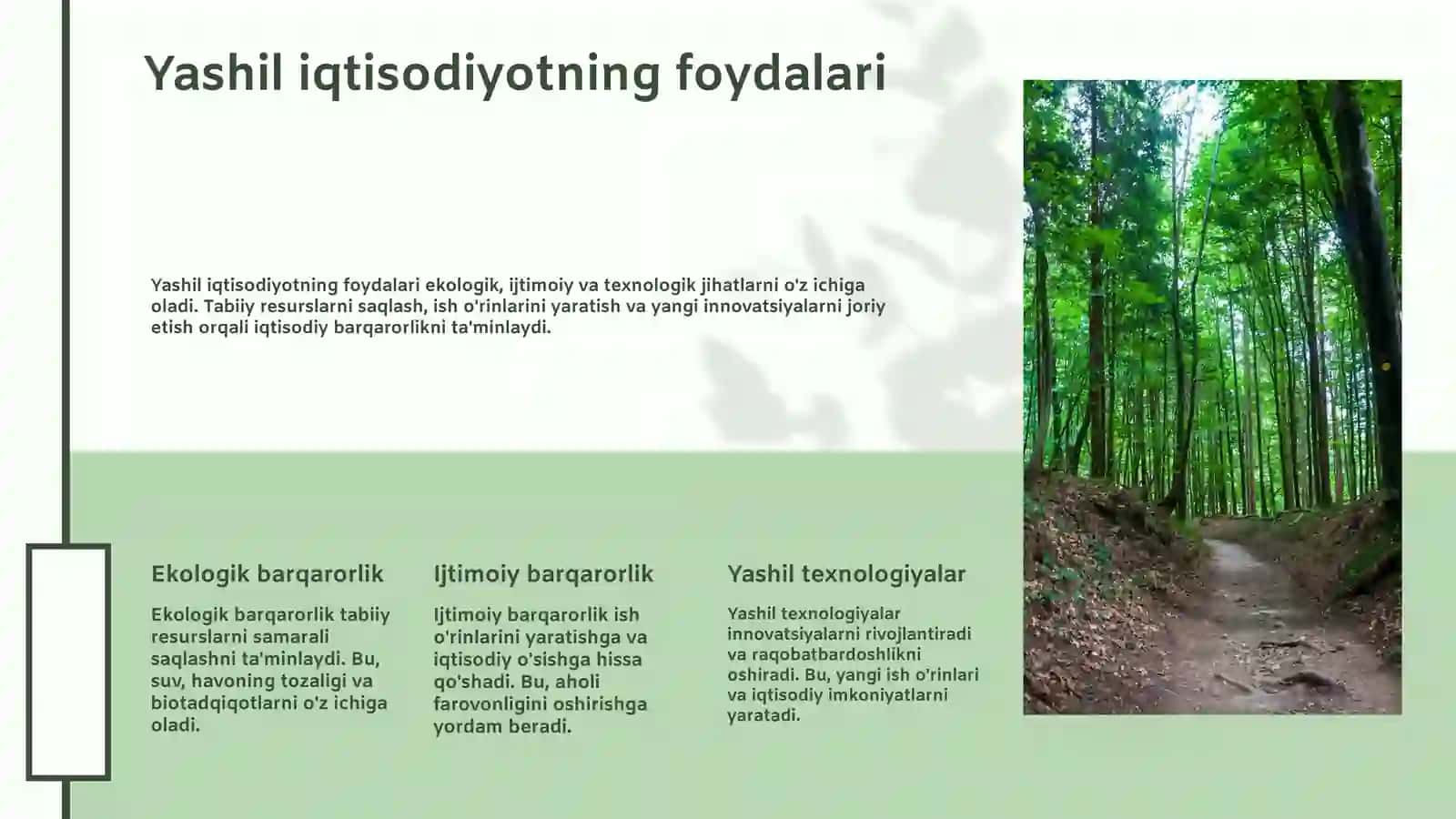 "Yashil iqtisodiyot" 4
