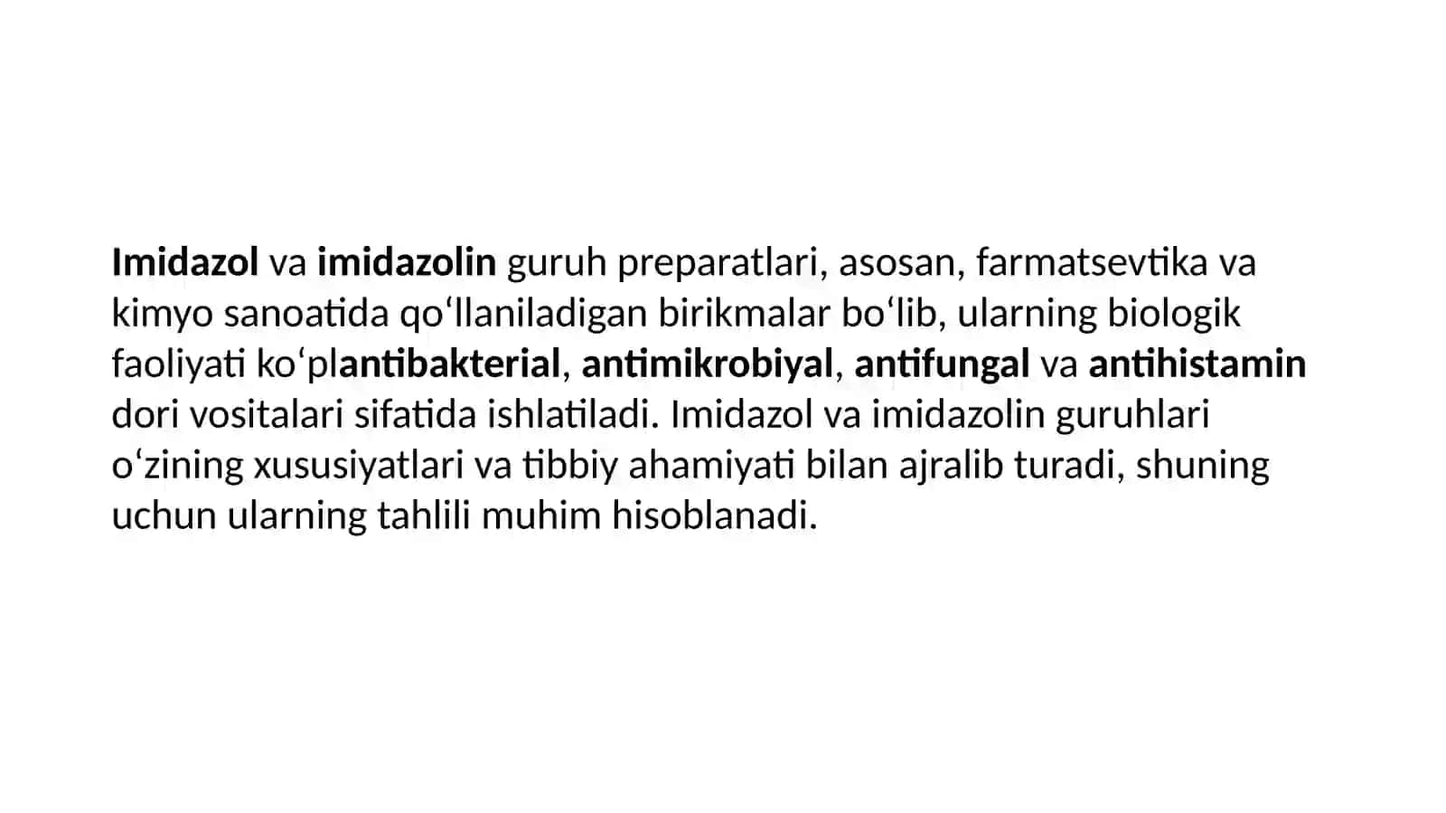 Imidazolvai Imidazolin Guruh Preparatlari 4