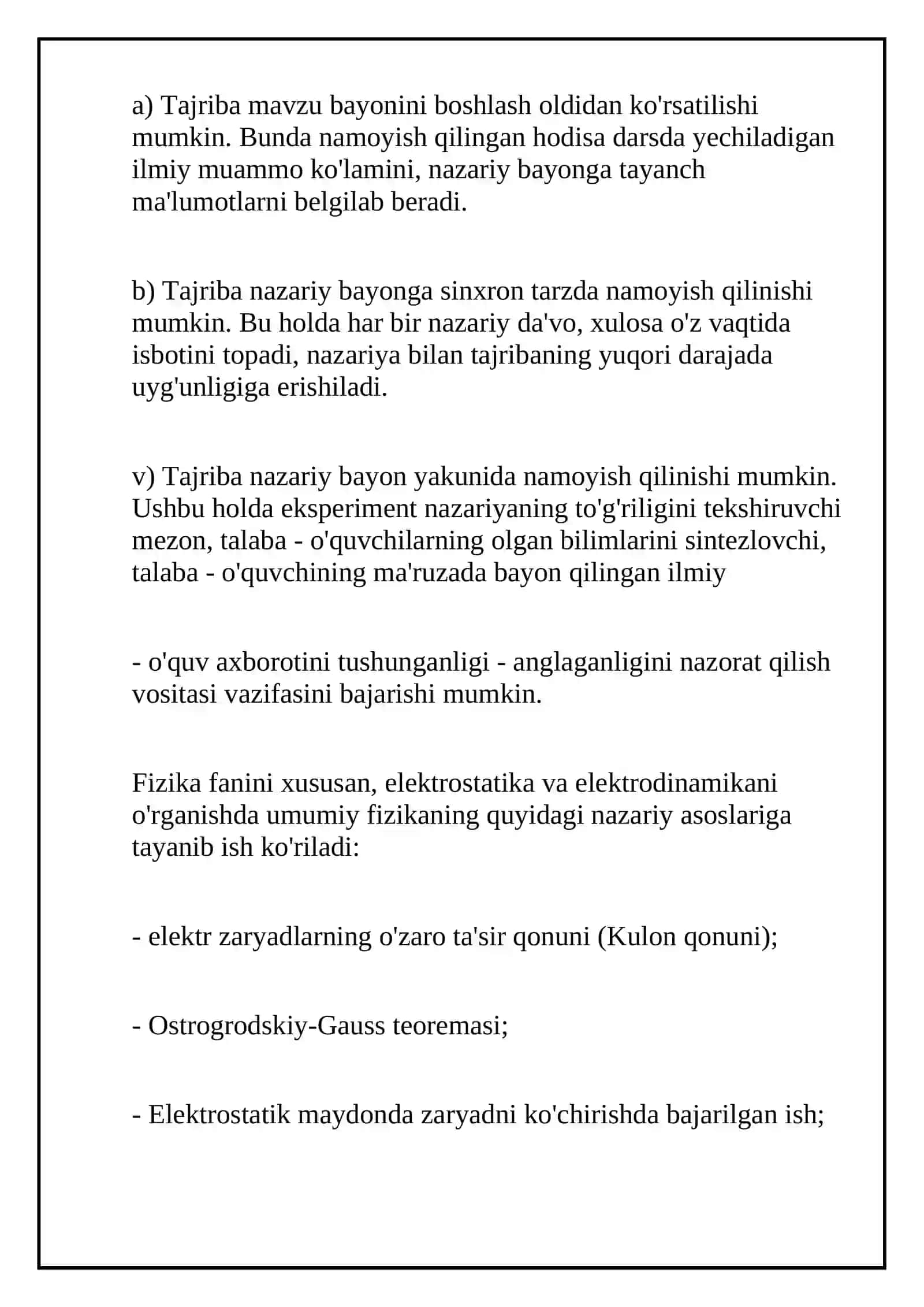 Fizika fanidan Referat 4