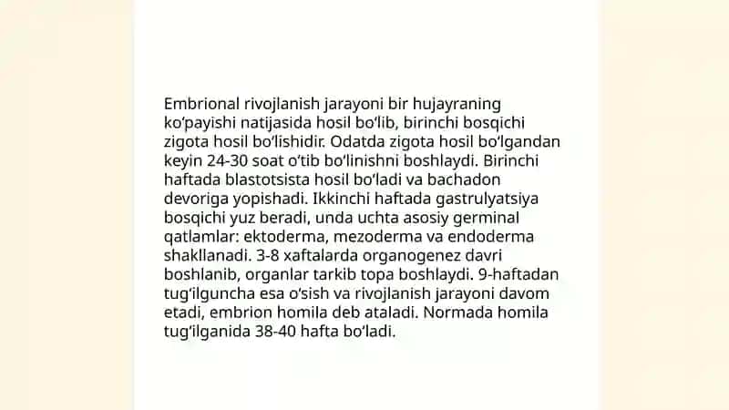 Hayvonlarning individual rivojlanishi 4