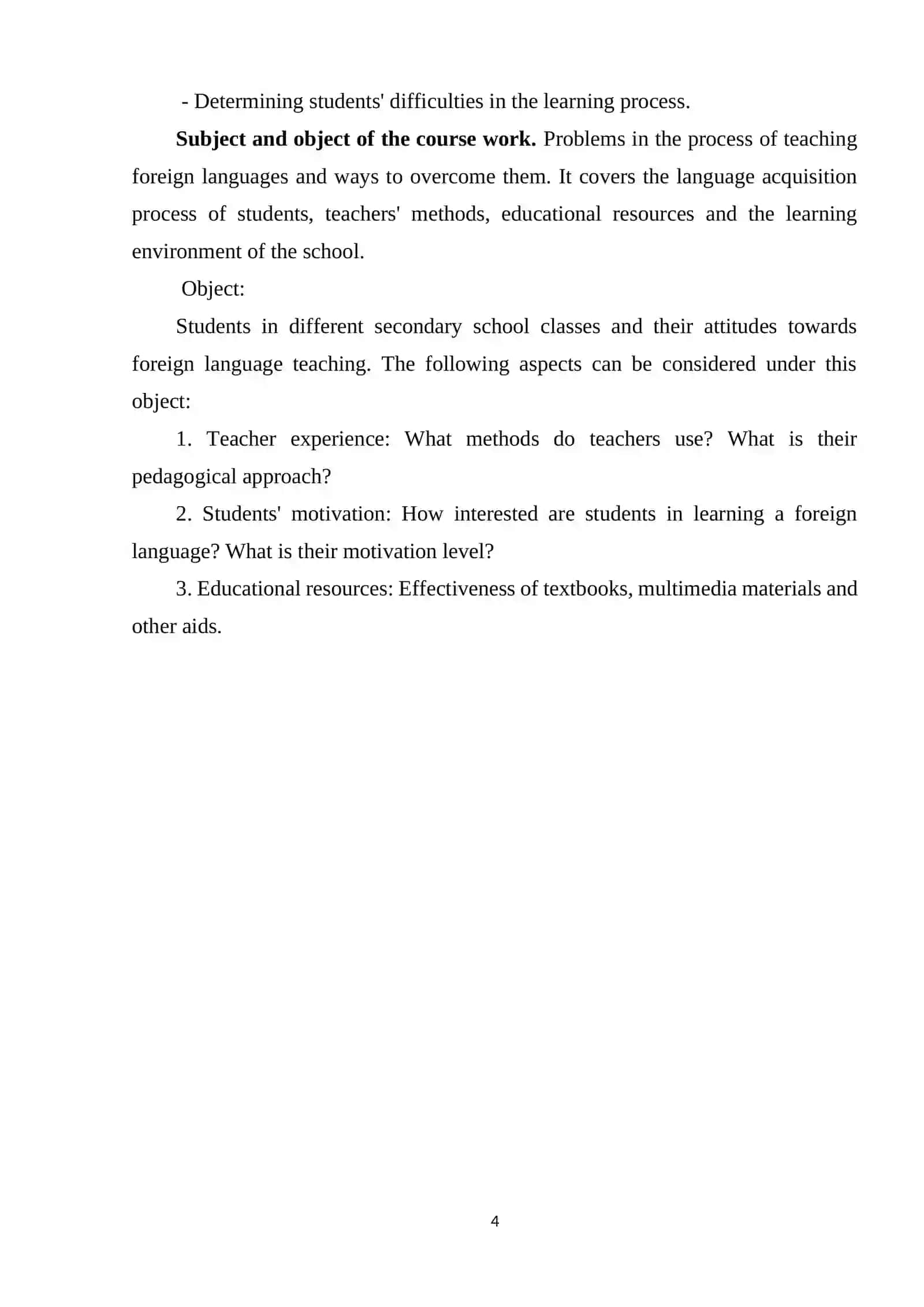 FOREIGN LANGUAGES IN DIVERSE HIGH SCHOOL CLASSROOMS 4