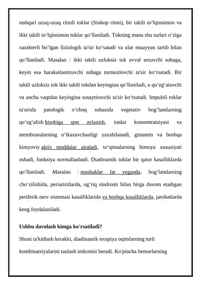 Diadinamik toklar 4