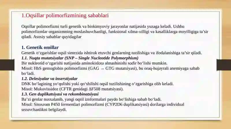 Oqsillar Polimorfizmi 4