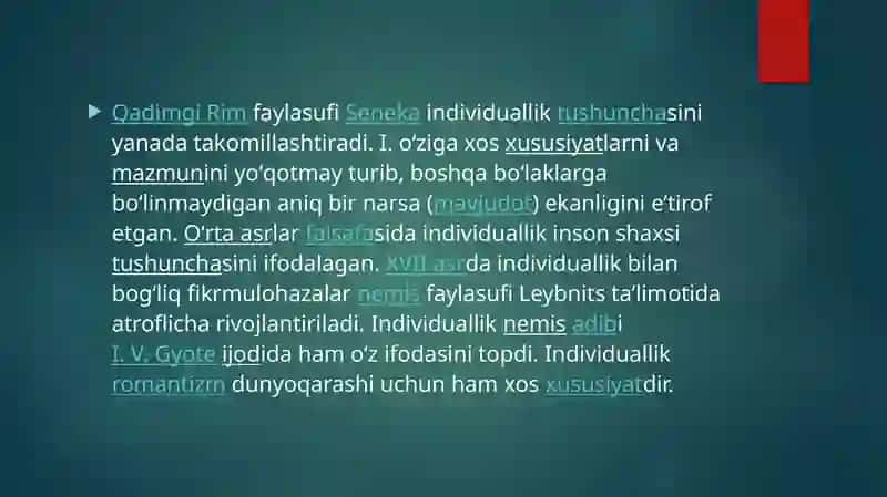 Individuallikning integral tavsifi 4