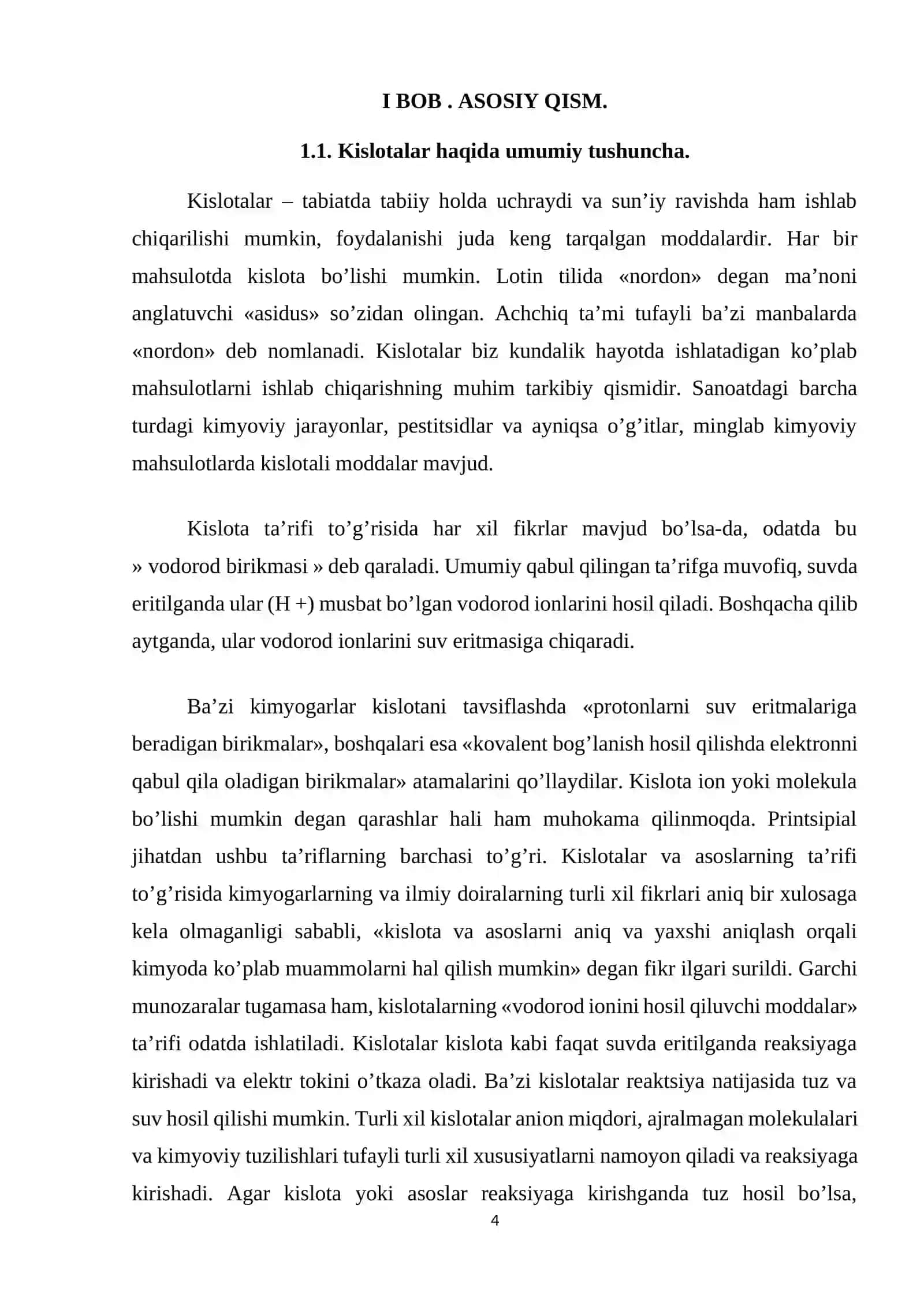 Kislotalar olinishi. Fizikaviy va kimyoviy xossalari 4