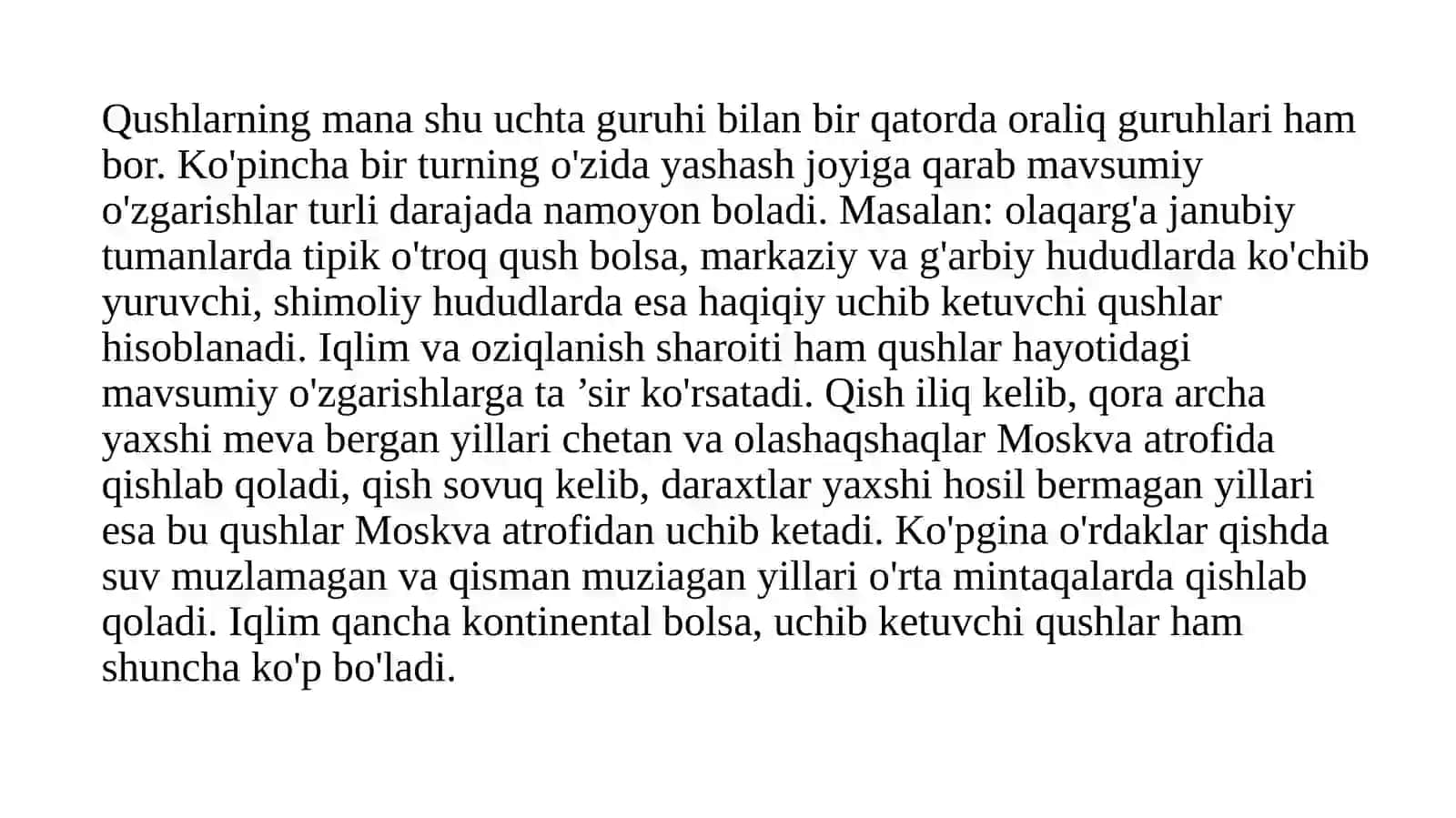 Qushlarning ko'chib yurish xususiyatlari 4
