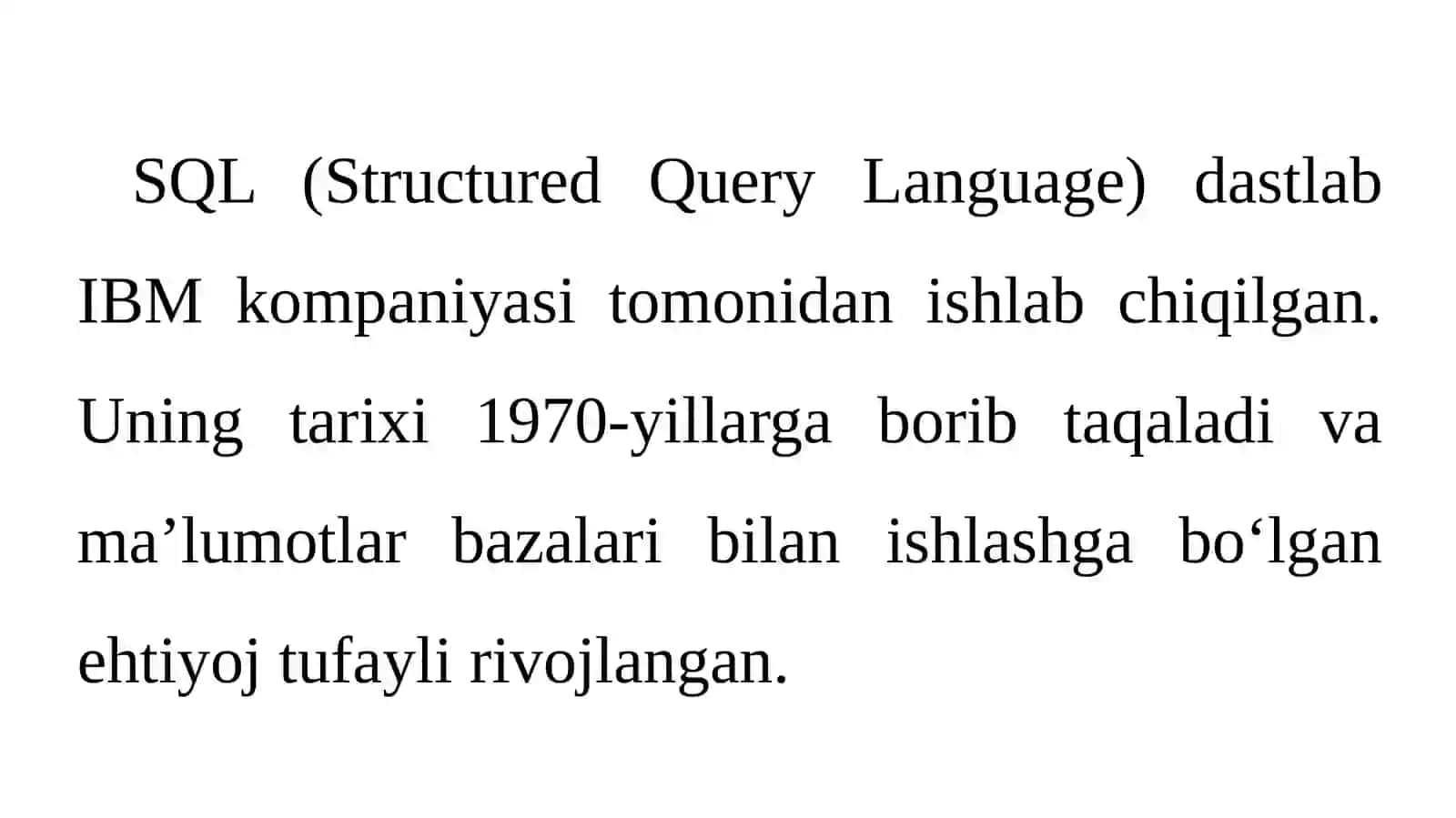 SQL so‘rov tili 4