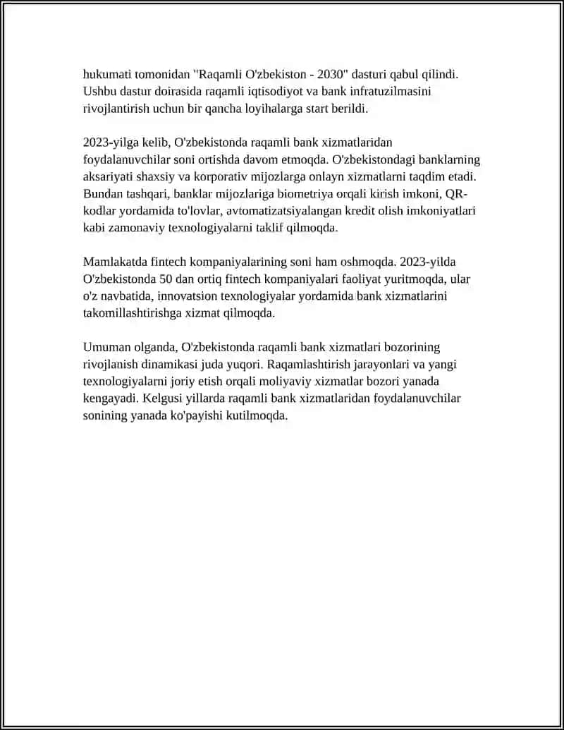Ozbekistonda raqamli bank tizimi 4
