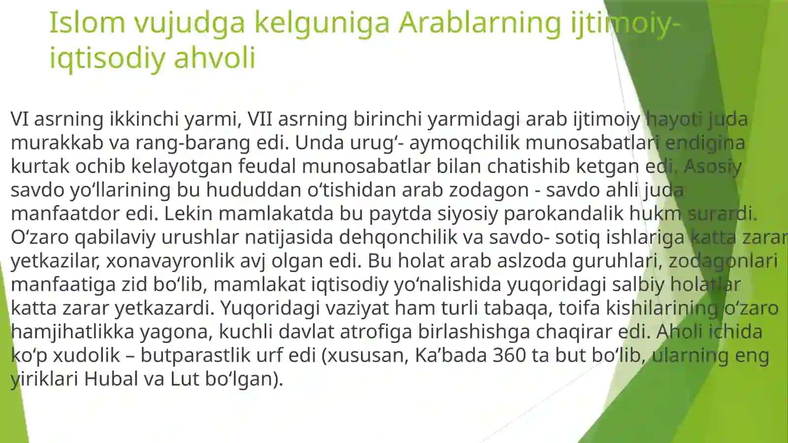 O‘rta Osiyo xududlarining arablar tomonidan bosib olinishi 4