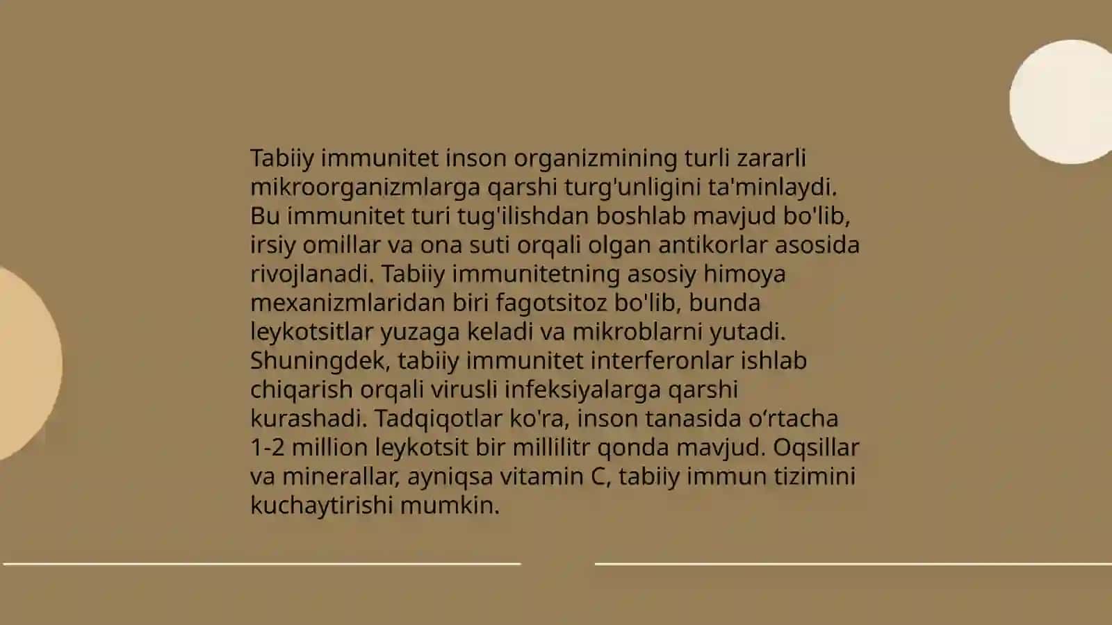 Immunologik tizimning rivojlanishi 4