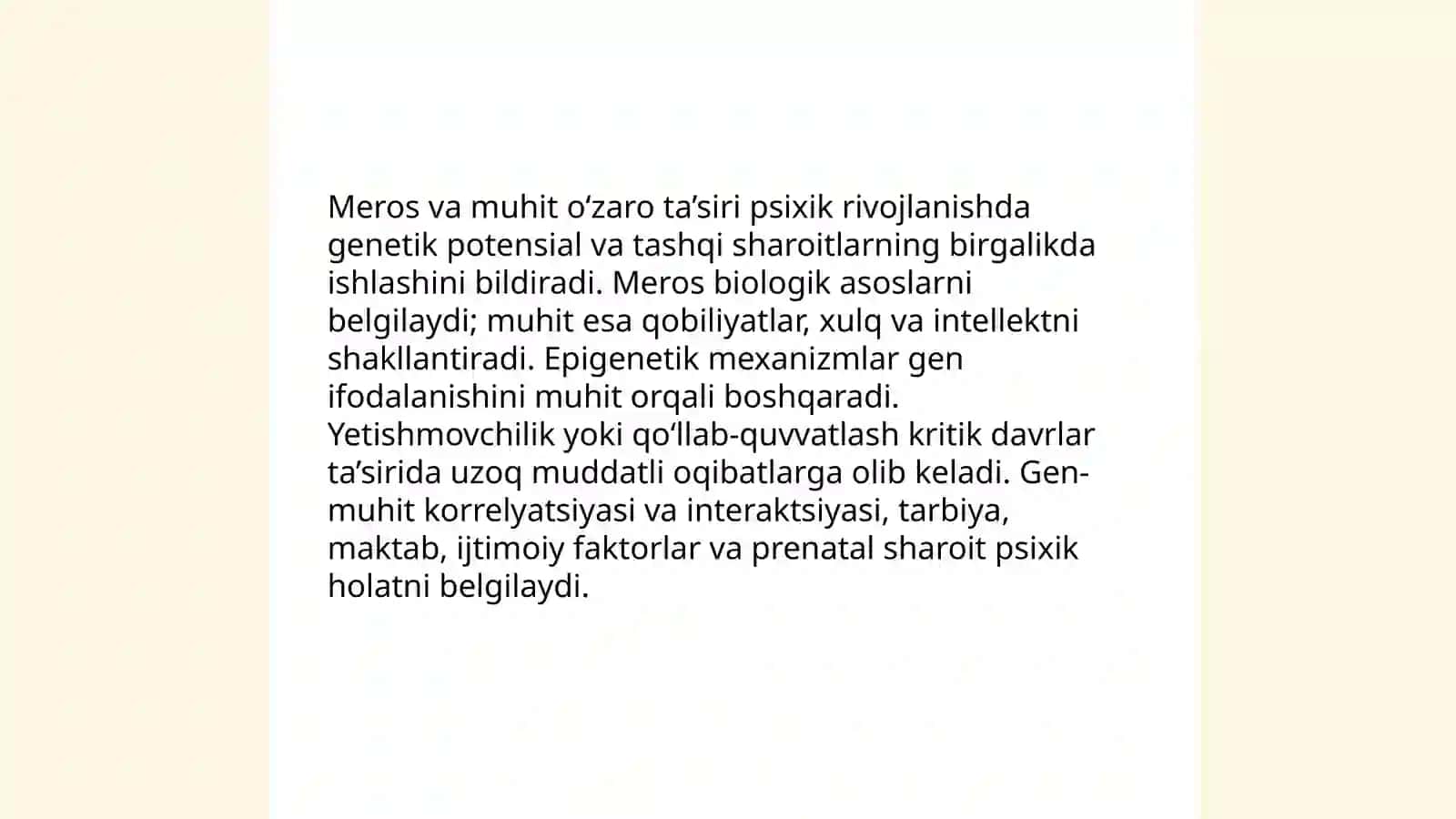 Psixik rivojlanishning asosiy qonunyatlari 4