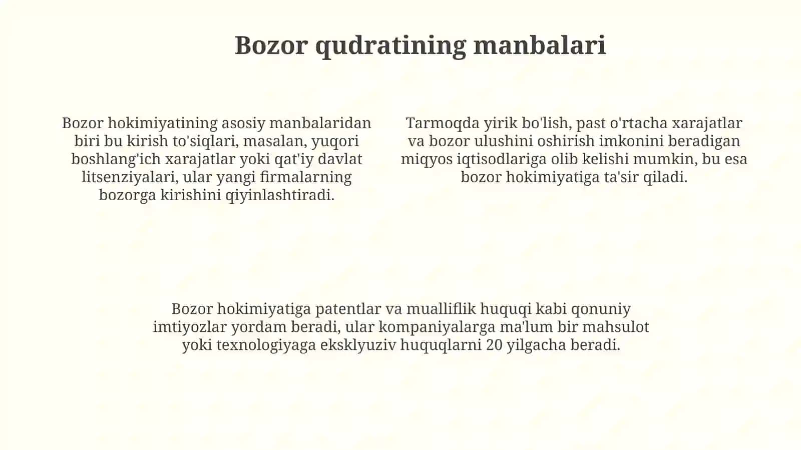 Monopoliya va Bozor Kuchi: Asosiy Tushunchalar 4