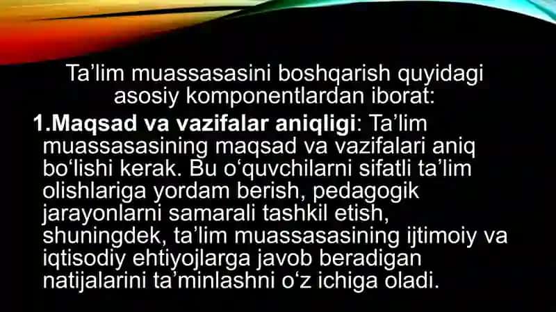 Ta’lim muassasasi menejmenti. 4