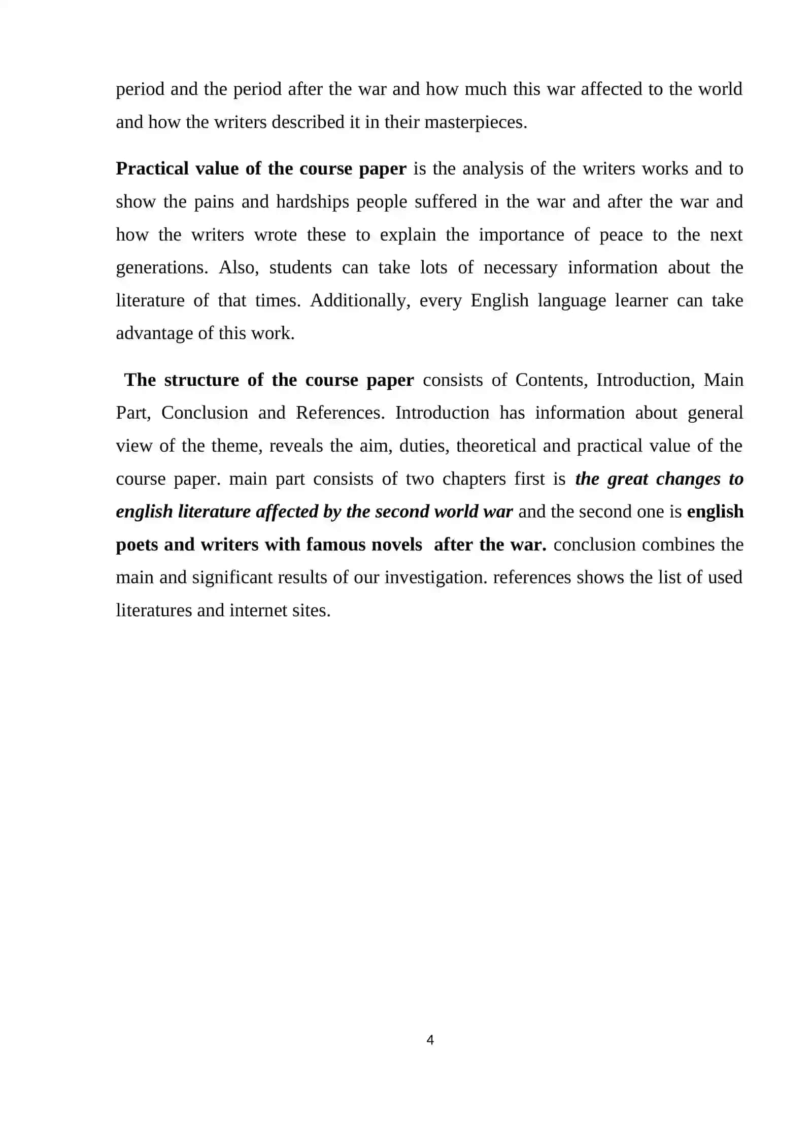THE SECOND WORLD WAR IN ENGLISH LITERATURE 4