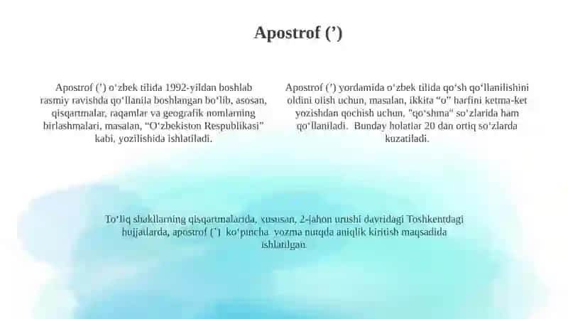 O'zbek tilida tinish belgilarining qo'llanishi 4