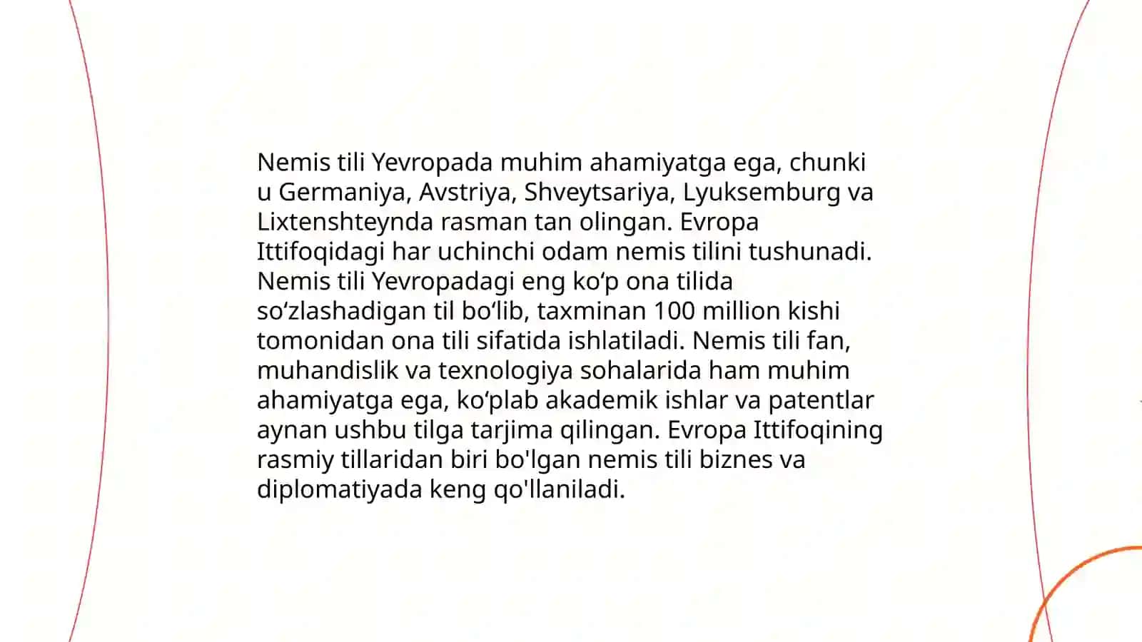 Nemis tilining dunyo boʻylab tarqalishi 4