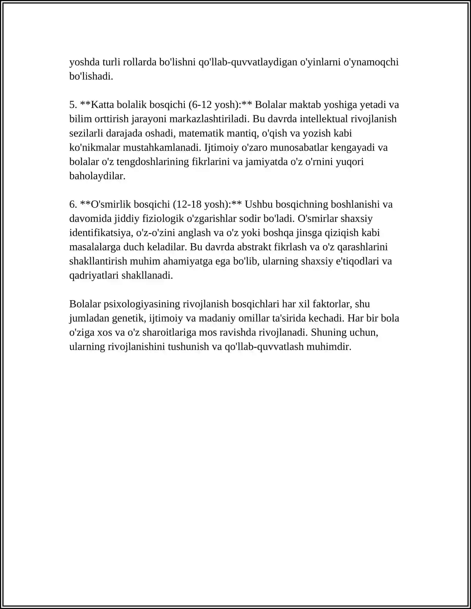 BOLALAR PSIXOLOGIYASI VA PSIXADIAGNOSTIKASI 4