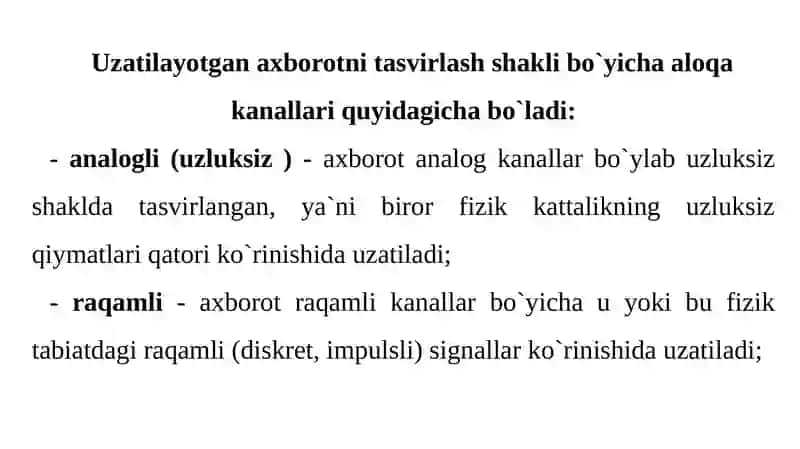 Berilganlarni uzatish usullari 4