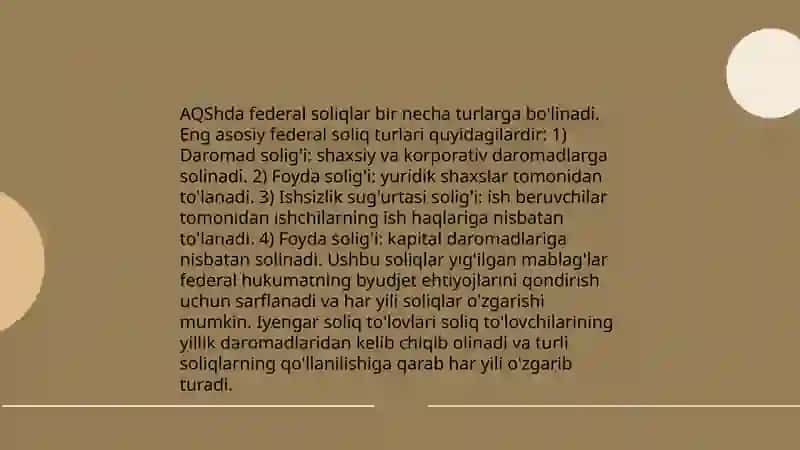 Amerika soliq tizimi 4