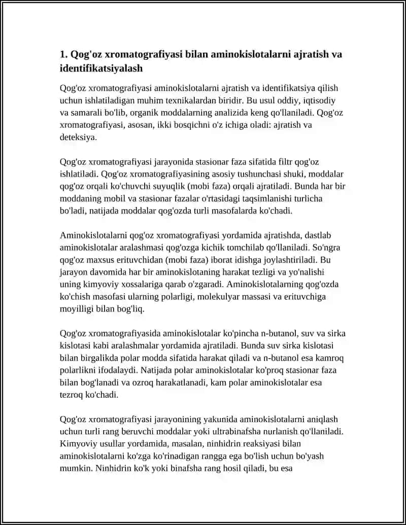AMINOKISLOTALARNI AJRATIB OLISH VA IDENTIFIKATSIYALASH USULLARI 4