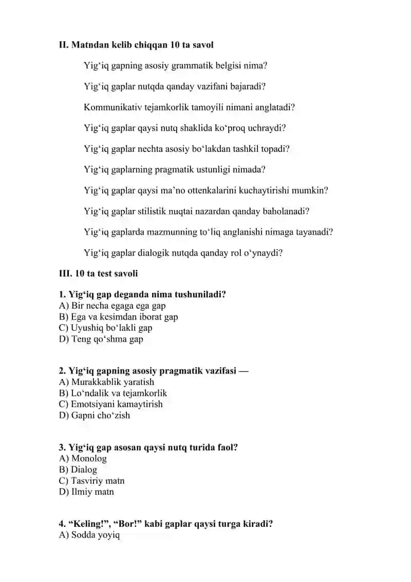 Yig‘iq gaplarning pragmatik xususiyatlari 4