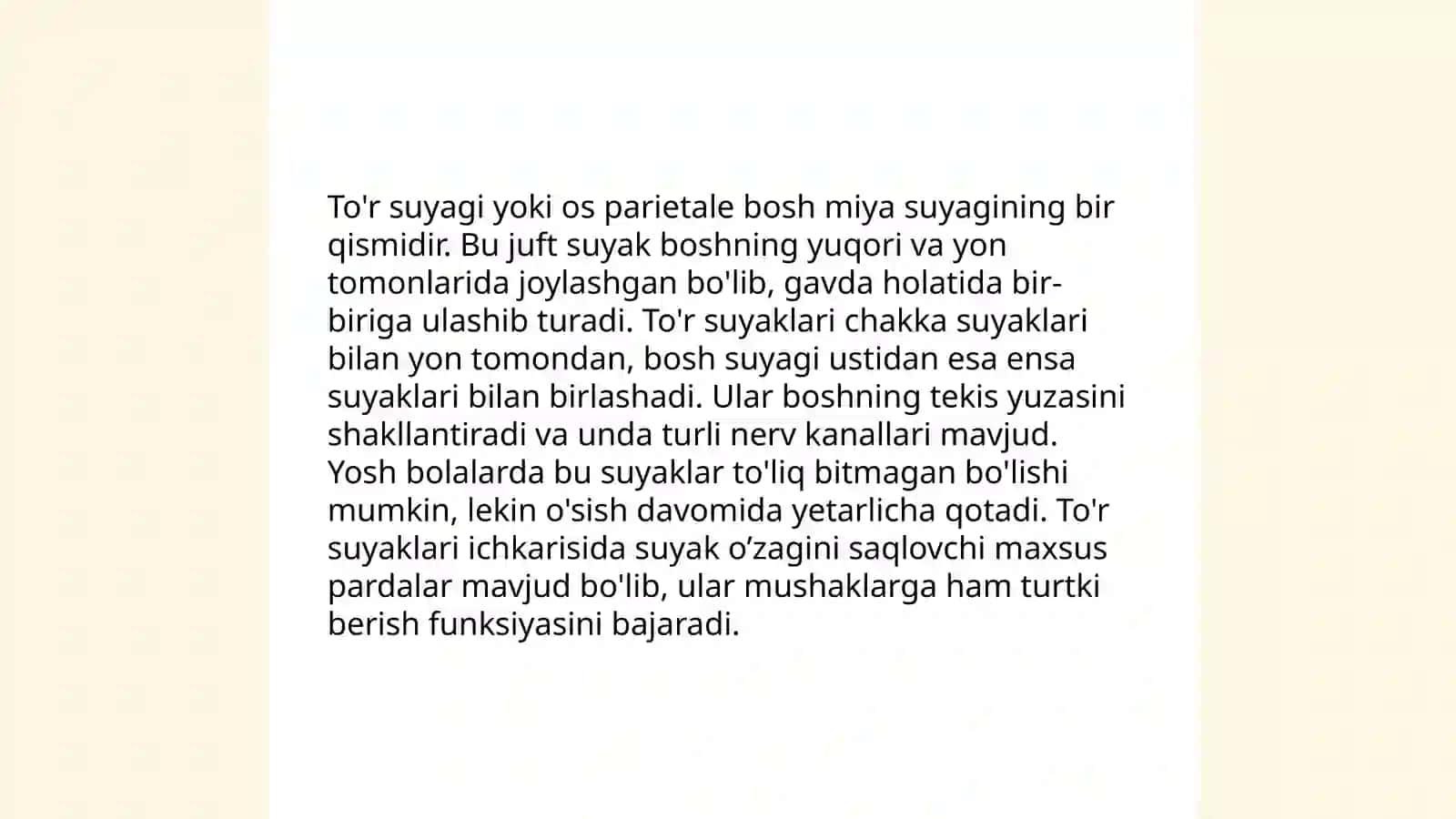 Suyaklarning tarkibi va xilla. Bosh suyagi 4