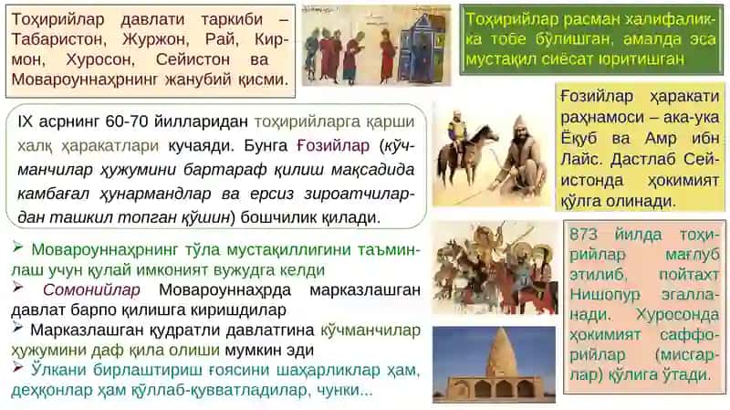 Ривожланган Ўрта Асрларда Ўзбек ҳалқи ва унинг давлатчилик тарихи 4