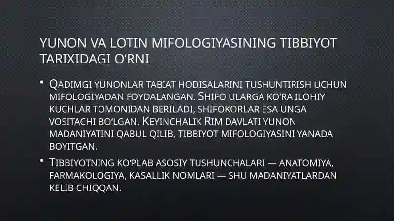Tibbiyotda Lotin–Yunon Mifologiyasi 4