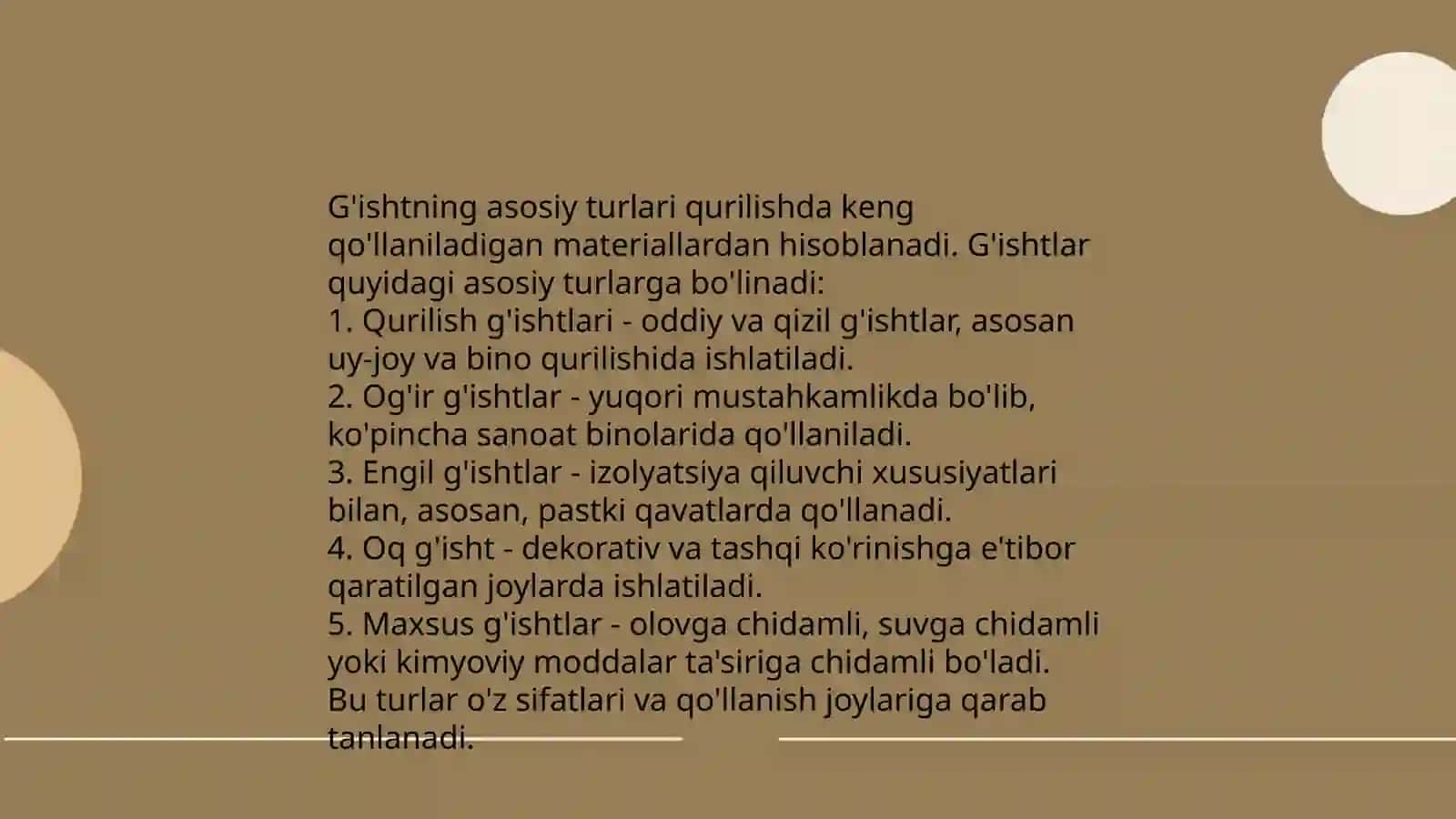 Qurilishda g'ishtlarning ahamiyati va turlari 4