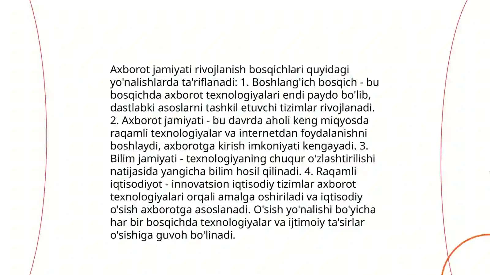 Axborotlashgan jamiyat va uning istiqbollar 4