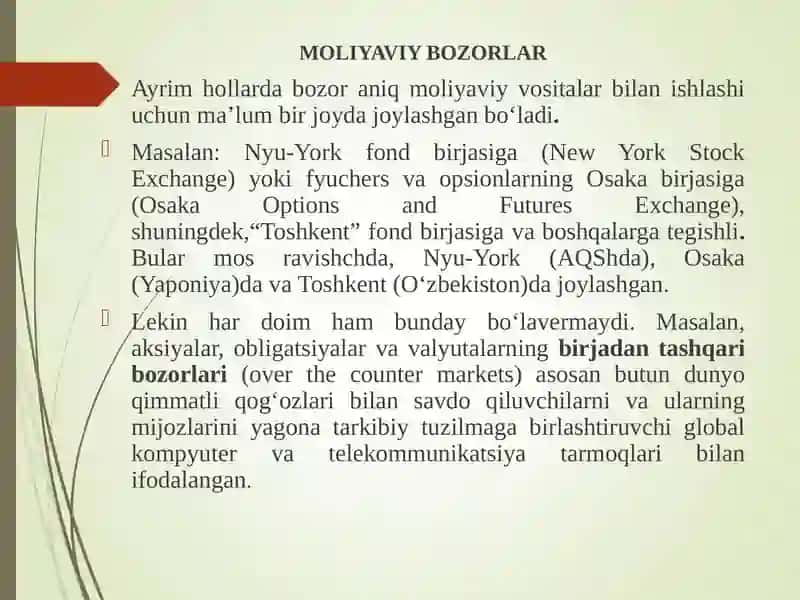 MOLIYAVIY TIZIM VA MOLIYAVIY OQIMLAR 4