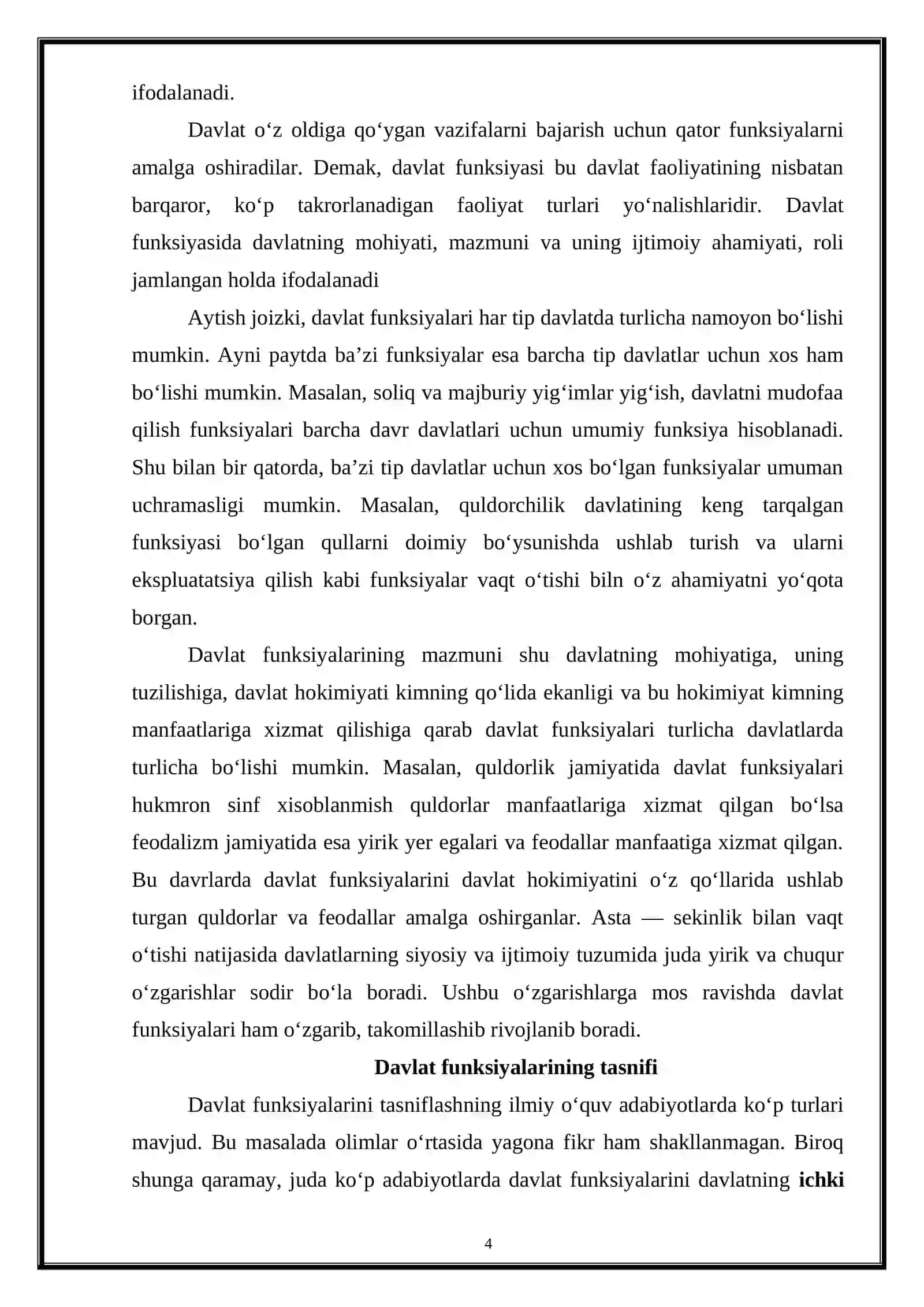 DAVLAT FUNKSIYALARI TUSHUNCHASI VA TASNIFI 4