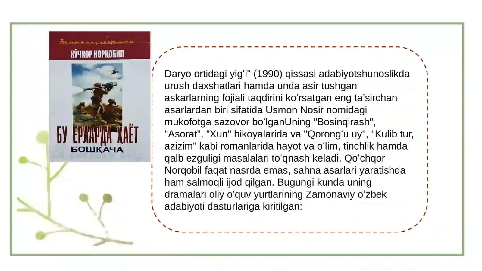 Qoʻchqor Norqobil ijodi 4