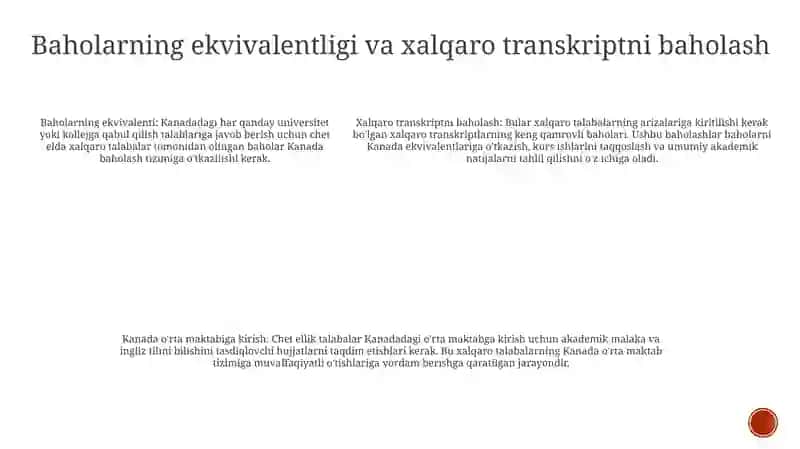 Kanada OʻRta Maktablariga Kirish 4