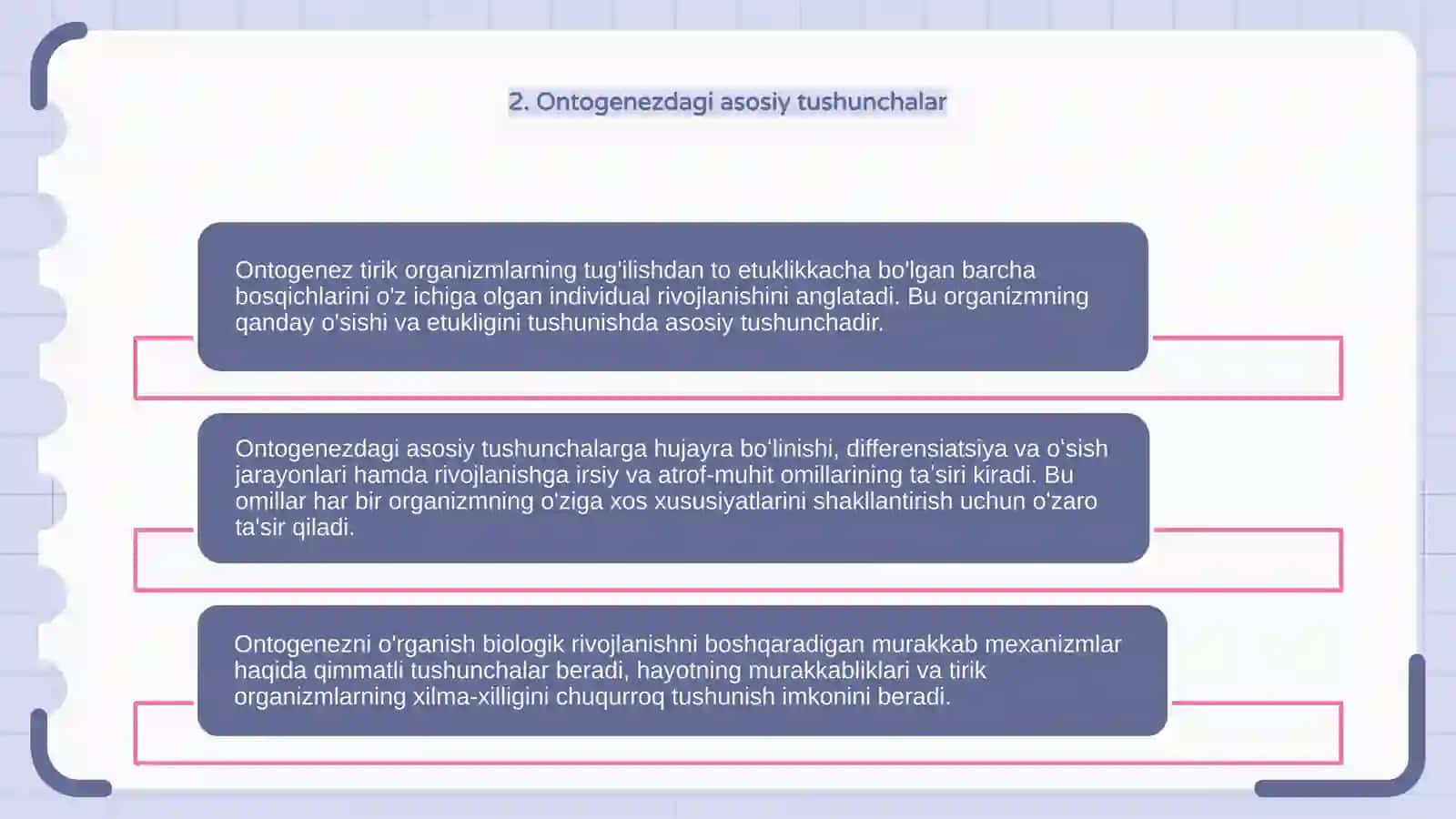 Ontogenez-tirik organizmlarning individual rivojlanishi 4