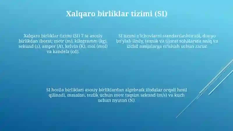 O'lchov birliklari haqida misol va masalalar 4